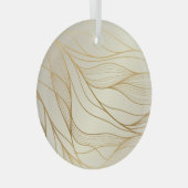 Luxe golden golven: premium design glas ornament (Voorkant Rechts)