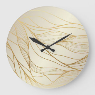 Luxe golden golven: premium  design grote klok