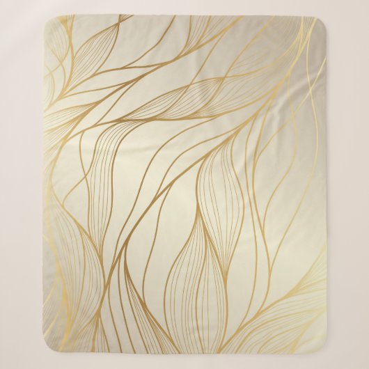 Luxe golden golven: premium design sherpa deken (Voorkant)