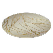 Luxe golden golven: premium design snijplank (Hoek)