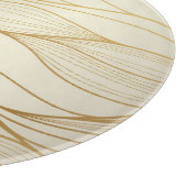 Luxe golden golven: premium design snijplank (Hoek)