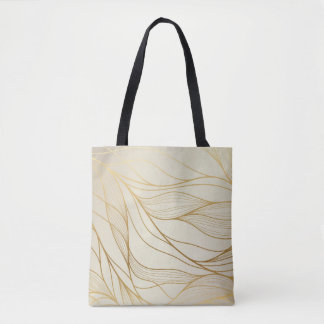 Luxe golden golven: premium  design tote bag