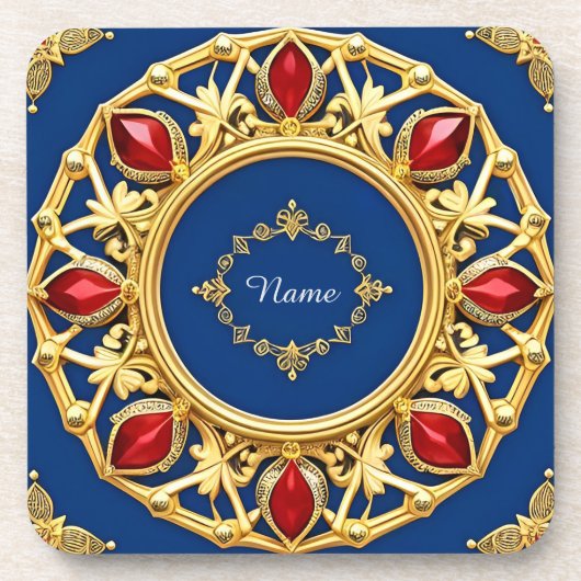 Luxe Golden Heart Lijst Bier Onderzetter (Voorkant)