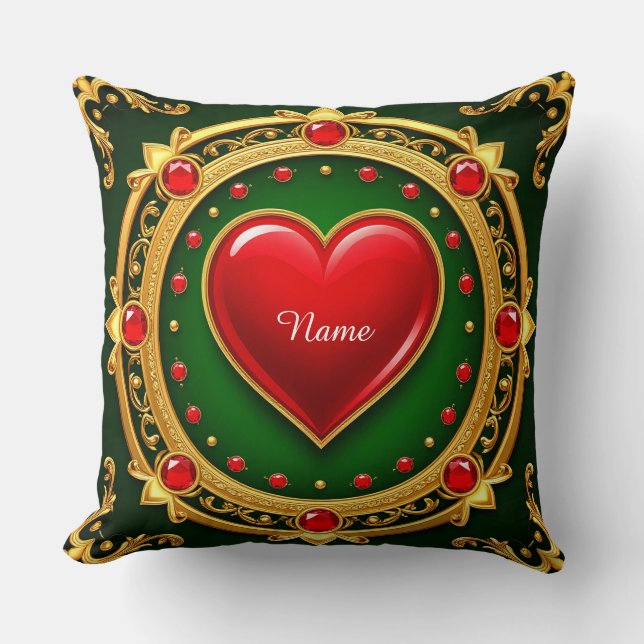 Luxe Golden Heart Lijst Kussen (Voorkant)