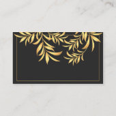 Luxe Golden Leaves Wedding Escort Kaarten Plaatskaartje (Achterkant)