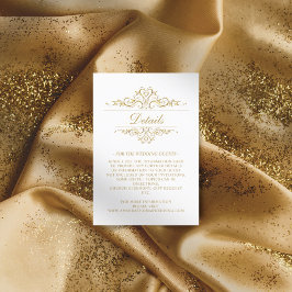 Luxe Golden Lijst Wedding Enclosure Kaart
