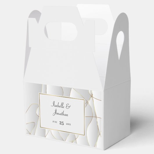 Luxe Golden Lines Favor Box Bedankdoosjes (Geopend)