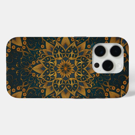 Luxe Golden Mandala Case-Mate iPhone Case (Achterkant (horizontaal))