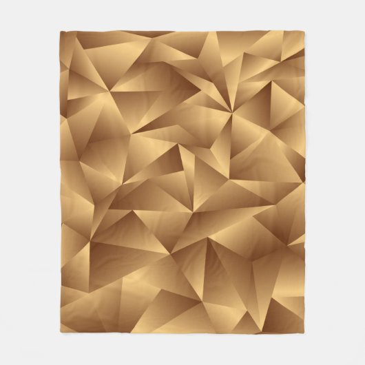 Luxe golden polygon patroon fleece deken (Voorkant)