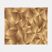 Luxe golden polygon patroon fleece deken (Voorkant (Horizontaal))