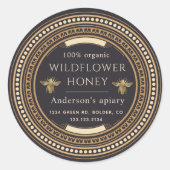 Luxe Golden Queen Bee Honey Jar Label (Voorkant)