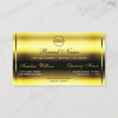 Luxe Golden Sparkle Yellow Gold Glitter toevoegen  Visitekaartje (Achterkant)