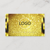 Luxe Golden Sparkle Yellow Gold Glitter toevoegen  Visitekaartje (Voorkant)