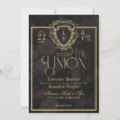 Luxe Gothic Romance Wedding Invitation Kaart (Voorkant)