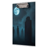 Luxe Gotische Begraafplaats Halloween Klembord (Links)