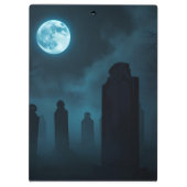 Luxe Gotische Begraafplaats Halloween Klembord (Achterkant)