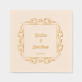 Luxe Gotische Huwelijk, Bruid en Bruidegom Namen Folie Servetten (Voorkant)