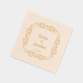 Luxe Gotische Huwelijk, Bruid en Bruidegom Namen Folie Servetten (Links)