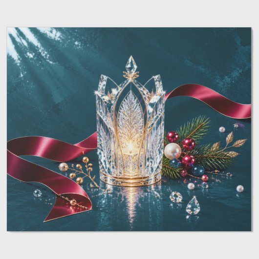 Luxe Gotische Kerst Inpakpapier (Vlak)