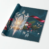 Luxe Gotische Kerst Inpakpapier (Uitgerold)