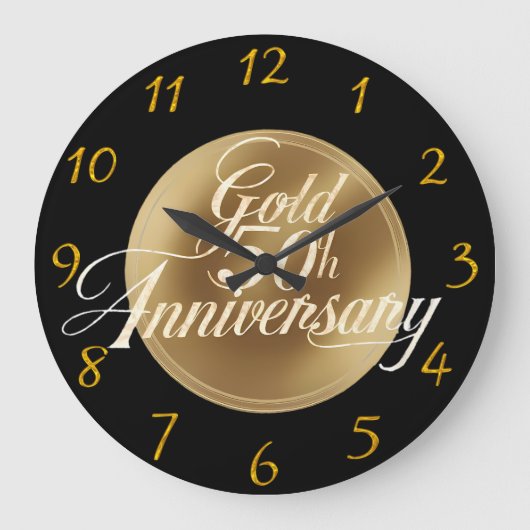 Luxe Goud 50e Jubileum Grote Klok (Voorkant)