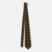 Luxe Goud Art Deco Geometrische Gatsby Stropdas (Achterkant)