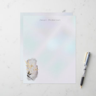 Luxe Goud Bamboe Monogram Briefhoofd