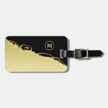 Luxe goud decoratie op goud & zwart, Monogram,