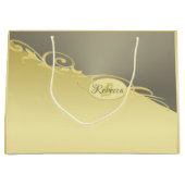 Luxe goud decoratief op goud&zilver, Monogram, Groot Cadeauzakje (Voorkant)