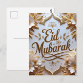 Luxe Goud Eid Mubarak  Briefkaart (Voorkant / Achterkant)