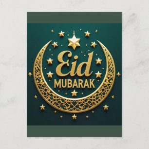 Luxe Goud Eid Mubarak Briefkaart