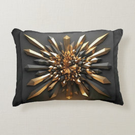 Luxe goud en donkere kristal 3D geometrische acces Accent Kussen