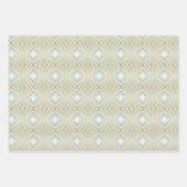 Luxe Goud en Ivoor Patterned Inpakpapier Vel (Voorkant 2)