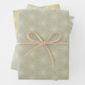 Luxe Goud en Ivoor Patterned Inpakpapier Vel (In situ)