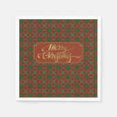 Luxe goud en rode kerst servet (Voorkant)