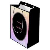 Luxe goud en roze gepersonaliseerde 80e verjaardag medium cadeauzakje (Achterkant Gekanteld)