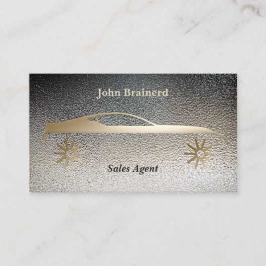 Luxe Goud en Sapphire Auto Visitekaartje (Voorkant)