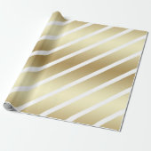 Luxe goud en wit inpakpapier (Uitgerold)