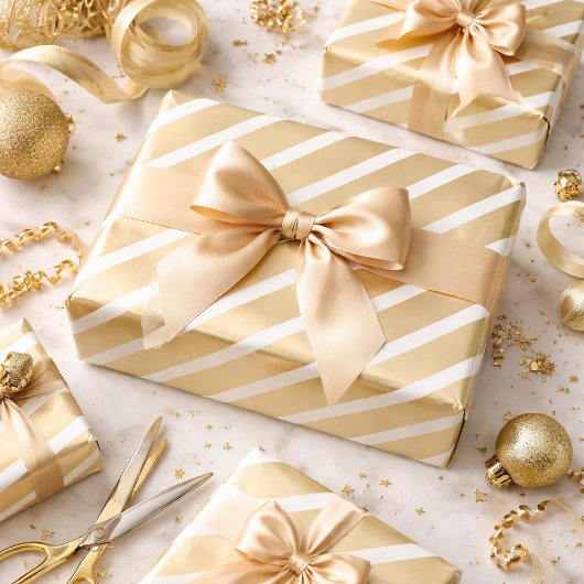 Luxe goud en wit inpakpapier