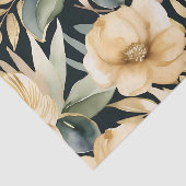Luxe Goud en Witte Bloemen Tissuepapier (Detail)