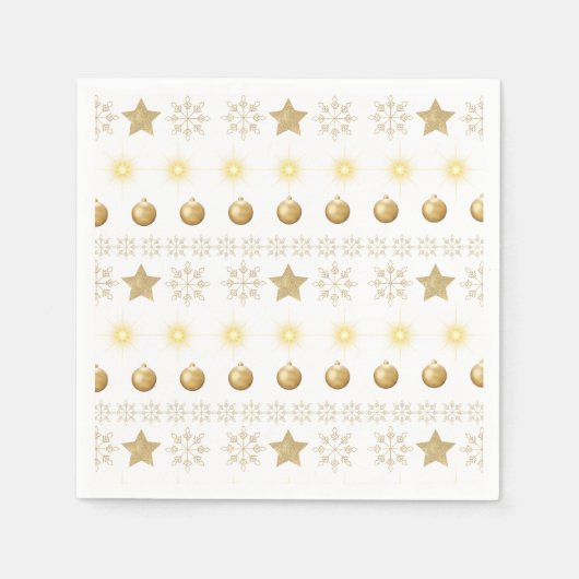 Luxe Goud en Witte Luxe Festiviteit Servet (Voorkant)