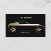 Luxe Goud en Zwart Auto Visitekaartje (Voorkant)