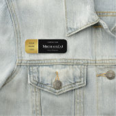 Luxe Goud en Zwart Bedrijf LOGO: Modern Elegant Naamplaatje (In situ)