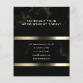 Luxe goud en zwart marmer notaris flyer (Achterkant)