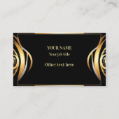Luxe goud en zwart visitekaartje (Voorkant)