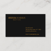 Luxe goud en zwart visitekaartje (Achterkant)