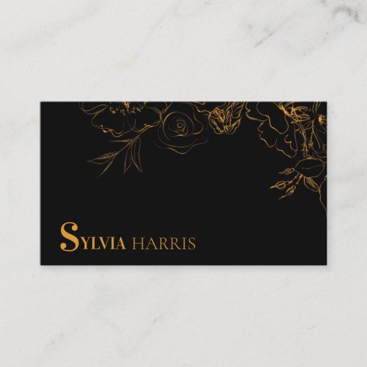 Luxe goud en zwart visitekaartje (Voorkant)