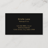 Luxe Goud en Zwarte Marmer Visitekaartje (Achterkant)