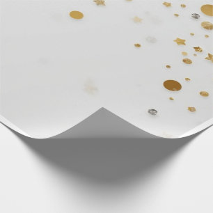Luxe goud folie confetti patroon Elegante vierin Cadeaupapier