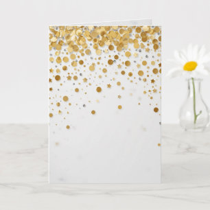 Luxe goud folie confetti patroon Elegante vierin Kaart